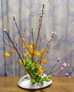 行事の花・ひな祭り【桃の花、菜の花、スイートピー】