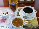 朝食 スープ・ジュース・ヨーグルト・コーヒー