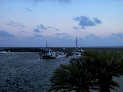 夕方の小坪漁港