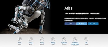 米ボストン・ダイナミクスの二足歩行ロボット「Atlas」