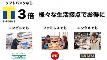 ソフトバンクユーザーは様々な生活接点でTポイントが3倍に！