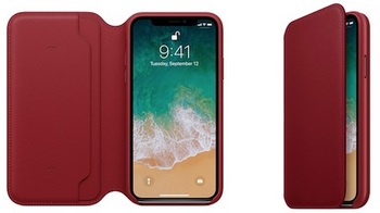 アップルは「iPhoneXレザーフォリオ(PRODUCT)RED」を発売