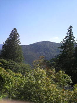 鞍馬寺本殿からの眺め