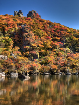 御池の紅葉