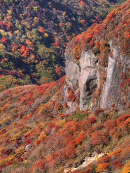 北峰の岩尾根の先端