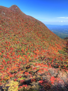 天狗岩と前セリの紅葉