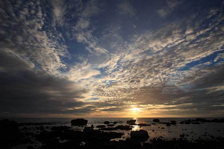 カリブ海　プラヤ・アンコンの夕景