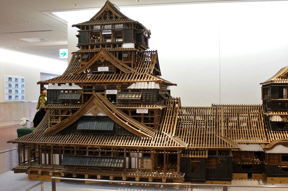 熊本城天守閣　木軸模型