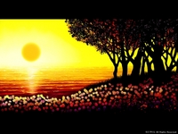 「海辺の風景」02「陽　沈む時」（カラー）