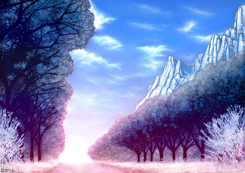 「風景画2014」02「山のある風景」02(TYPE-2_winter)