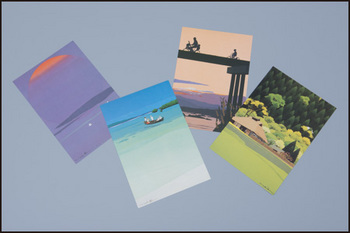 はり絵画家・内田正泰さんのポストカード