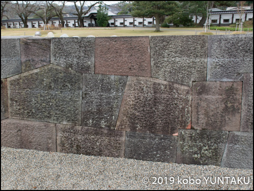 金沢城　石垣：切石石積み