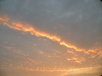 朝焼けの空