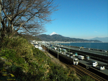 富士山とJR・国一・東名