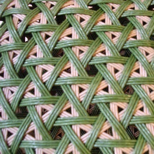 六角籠目と鉄線編み