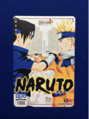 NARUTOのQUOカード