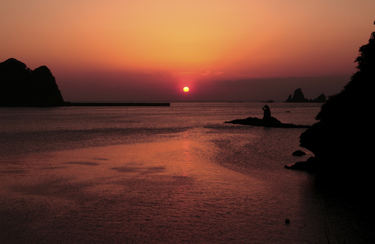 大田子の夕日