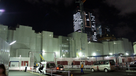 大改装中の東京駅