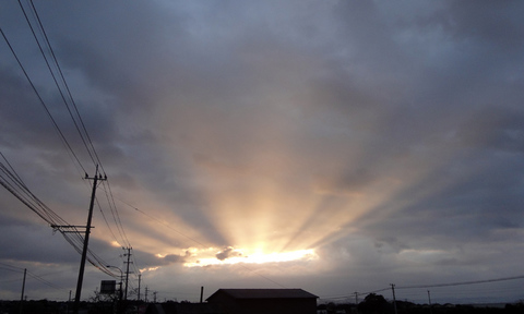 1月1日の夕日