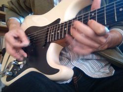 Playing my stratocaster