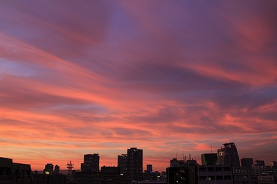 ２４日の夕景　北