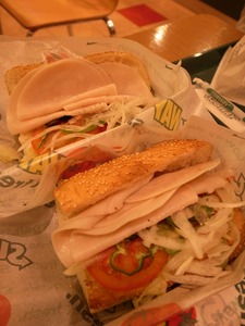 SUBWAYのサンドイッチ