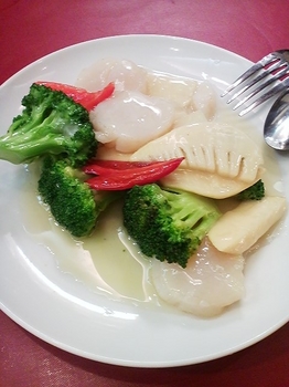景徳鎮_帆立貝と野菜の炒め