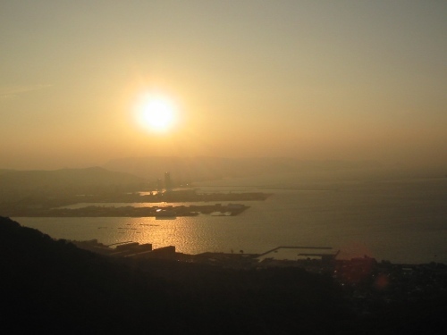 屋島山上からの夕日