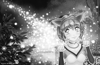 「光の森の猫」06(Ver2.0モノクロ)