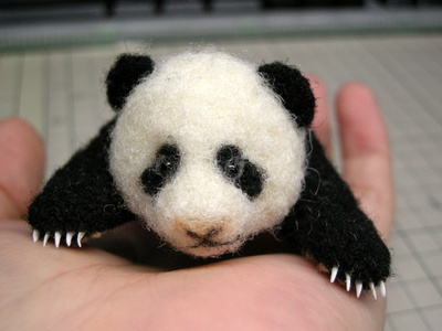 needle felting panda