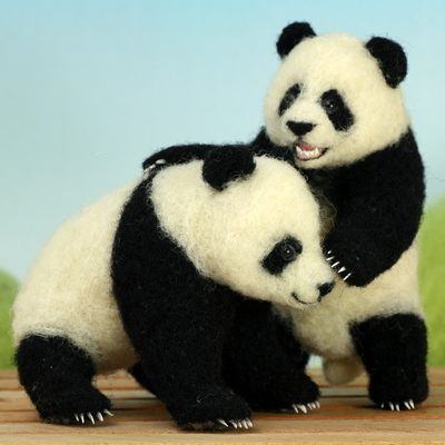 needle felting panda