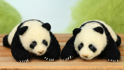 needle felted panda