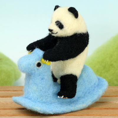 needle felted panda