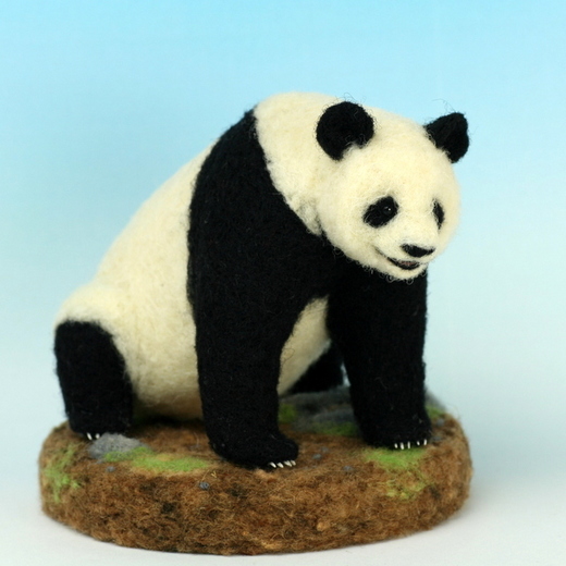 needle felted panda