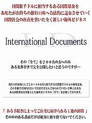  International Documents・国内屈指の海外ビジネス第一人者が明かす某国際基金獲得法