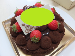 奥さんの誕生日ケーキ