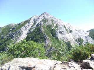 駒津峰付近から見た甲斐駒ヶ岳