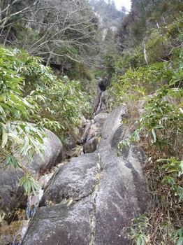 御在所岳本谷のトユ状の滝