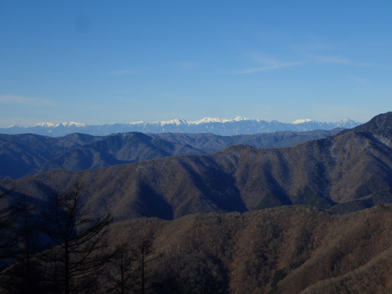 南アルプスの山々　七ツ石山あたりから