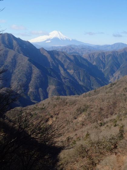 丹沢主脈より富士山が見えた