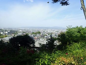 白毫寺からの展望　奈良盆地と生駒が一望できる