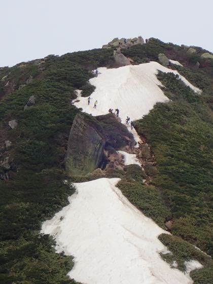 柴安嵓の雪渓部分