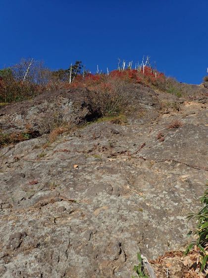 鋸岳の核心部