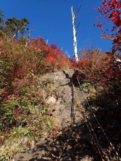 鋸岳の核心部