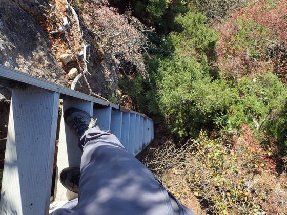 鋸岳手前　ハシゴを下る