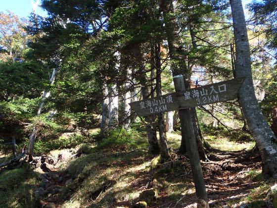 皇海山の標識が出て来た